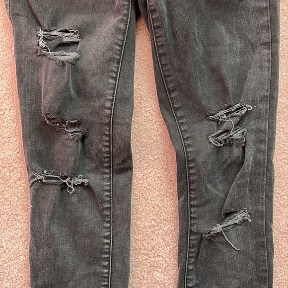 American Eagle Black Jeggings Ripped Size 4 Women’s - Picture 4 of 8